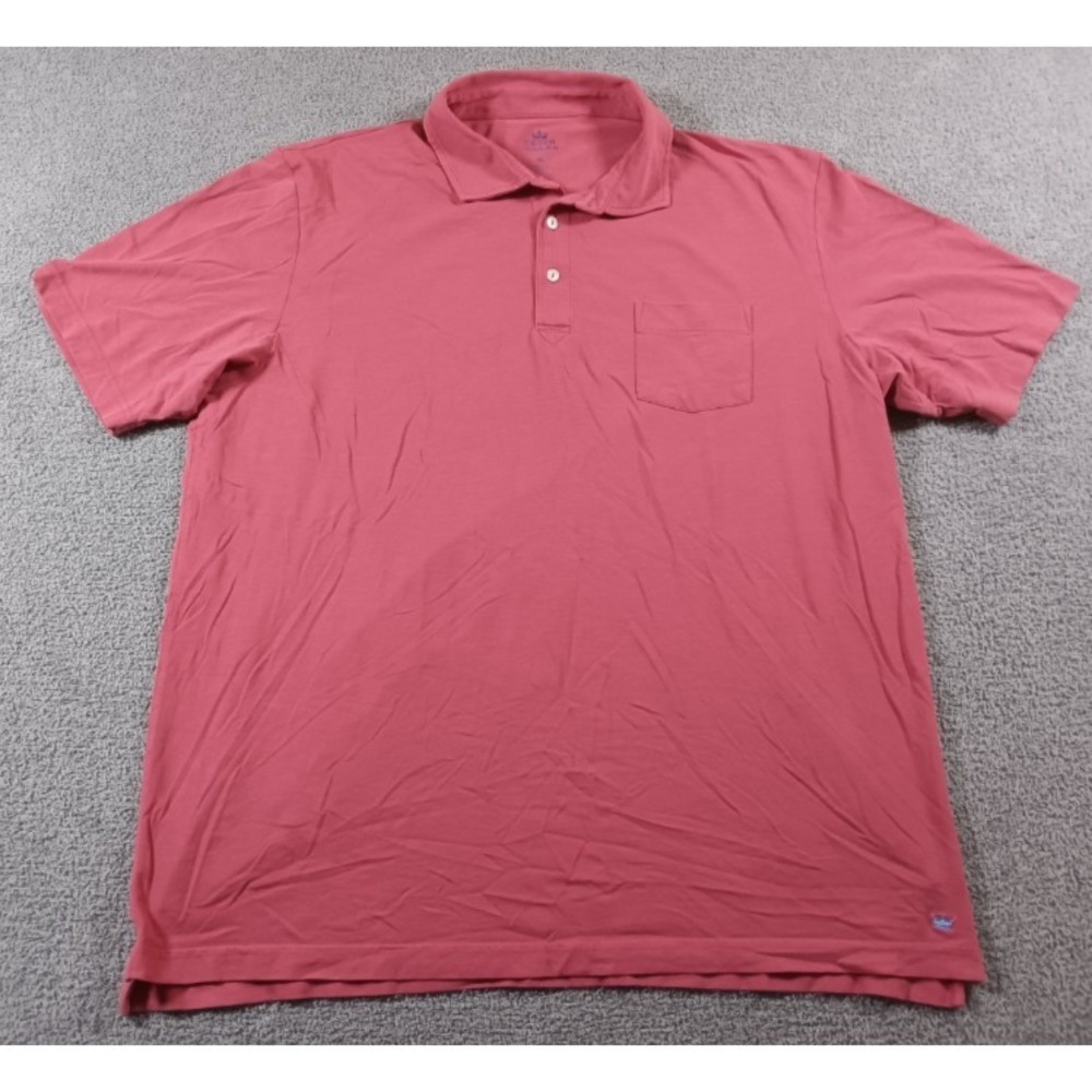 Peter Millar Crown Soft Touch Polo Shirt Mens XL Pink Pocket Golf Casual